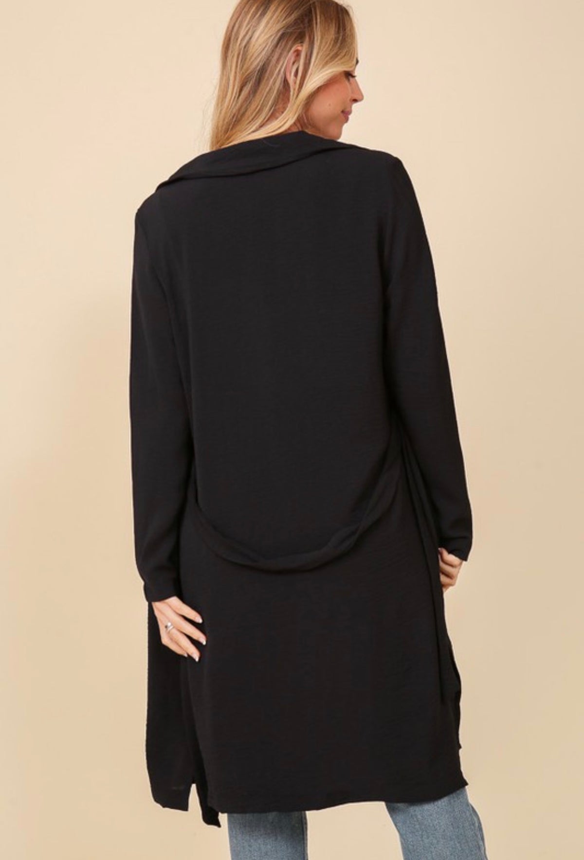 Drape Cardigan in Black
