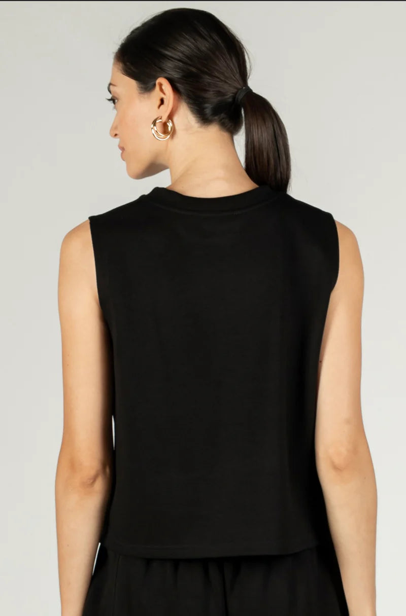Butter Round Neck Sleeveless Top
