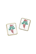 Mahjong Tile Earrings