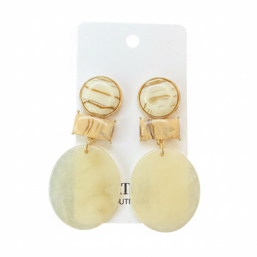 Cloud Nine Geo Layered Resin Earrings