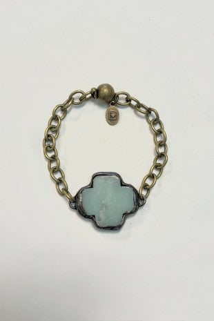Stone Cross Bracelet
