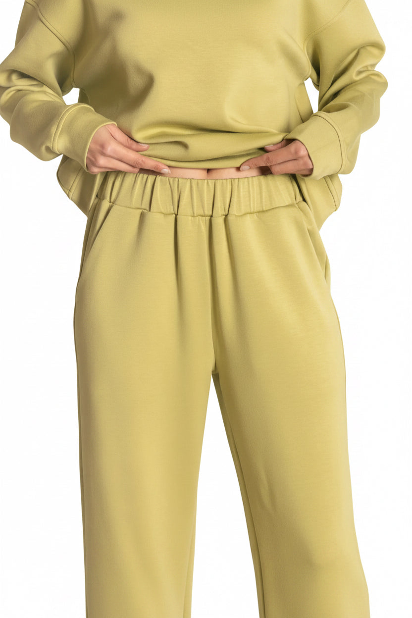 Lemon Grass Butter Wide Leg Pants