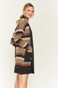 Autumn Stripe Longline Cardigan