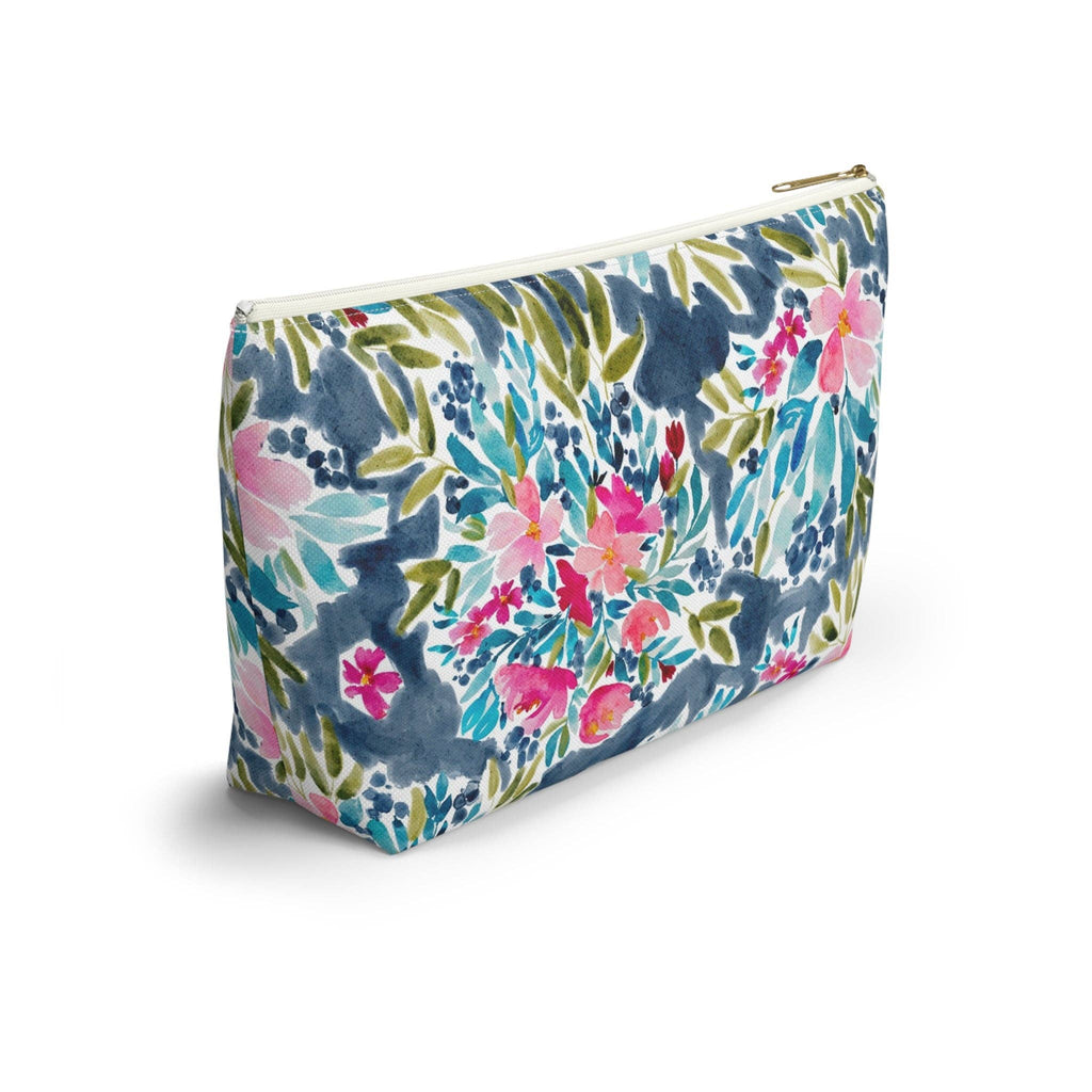 Britt Mills Aria Mahjong Tile Pouch: White zipper / Large