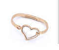 Gold & Silver Double Layered Heart Bracelet