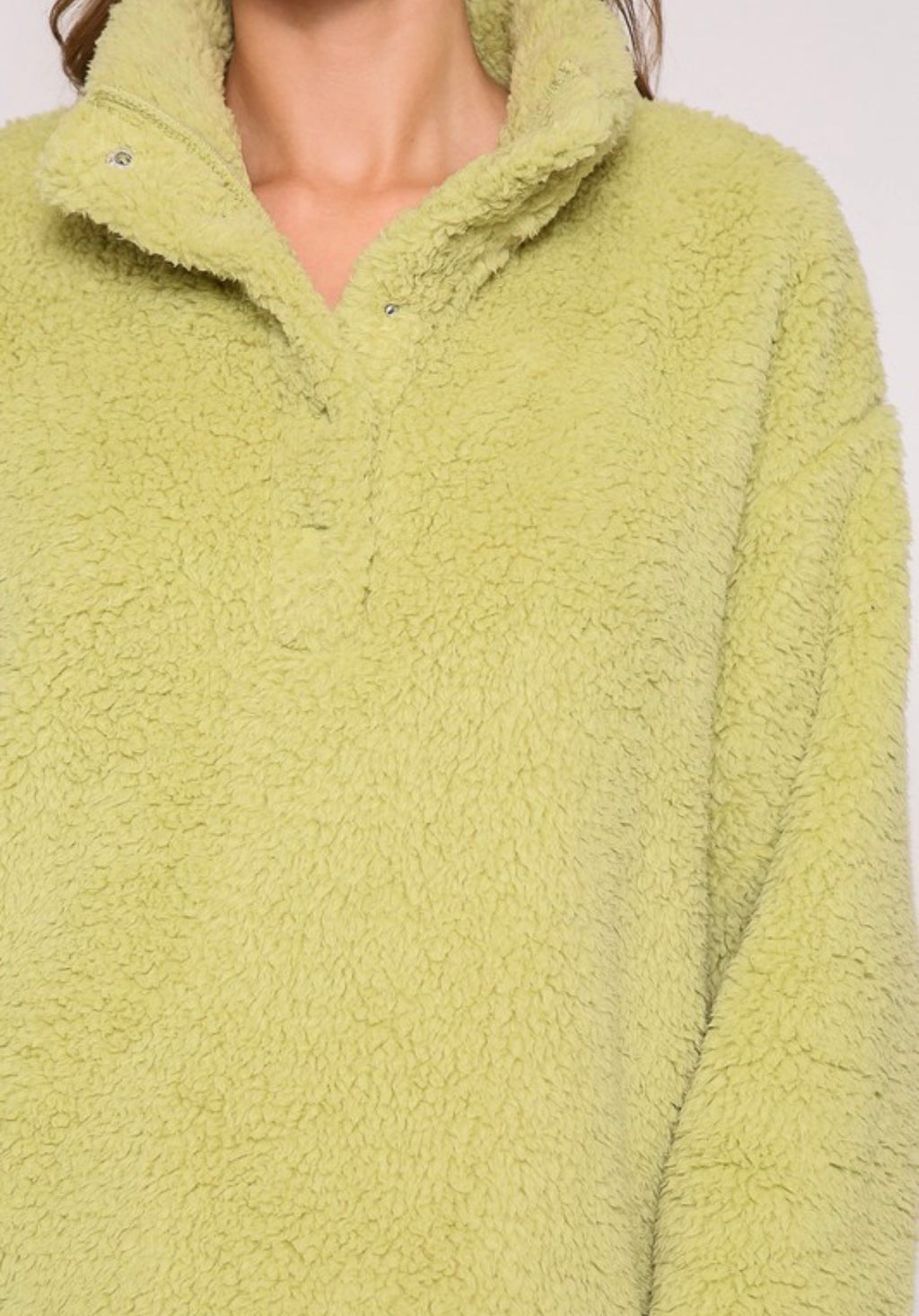 Cozy Sherpa Jacket - Sage