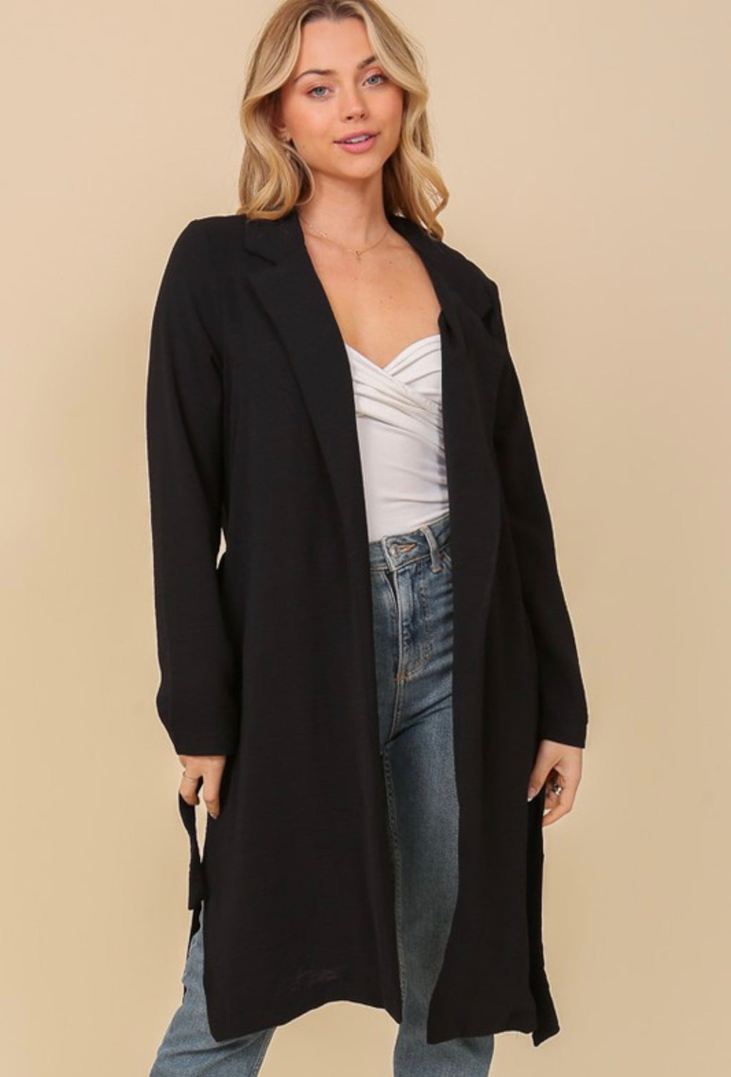 Drape Cardigan in Black