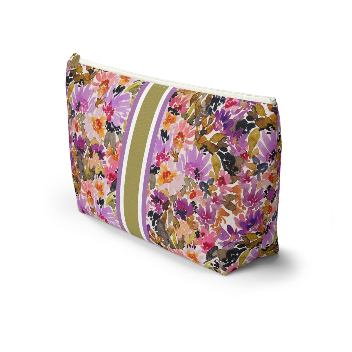 Britt Mills Mabel Mahjong Tile Pouch: White zipper / Large