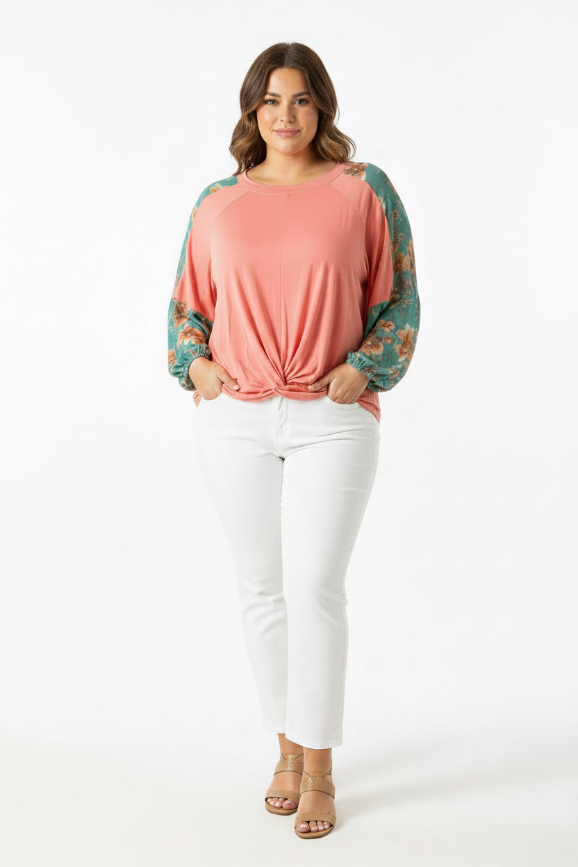 Coral Twist Top