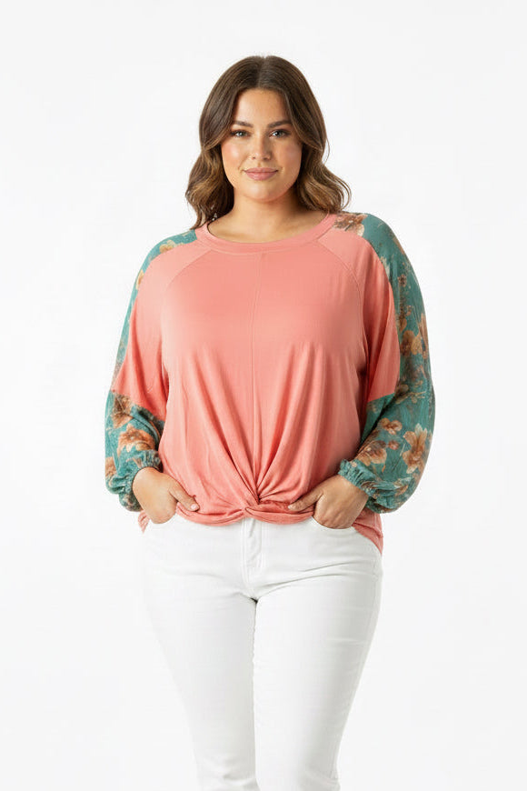 Coral Twist Top