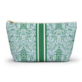 Britt Mills Chinoiserie Palms Mahjong Tile Pouch: White zipper / Large