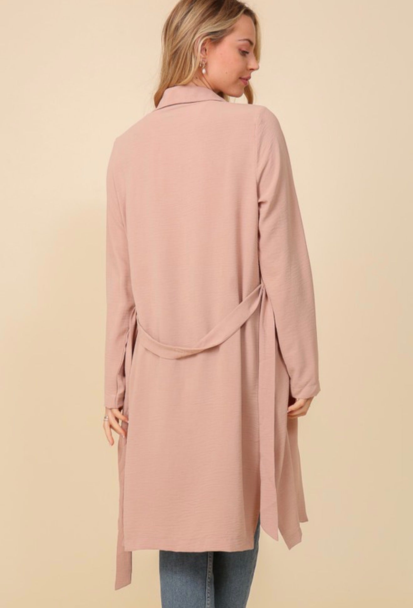 Drape Cardigan in Taupe