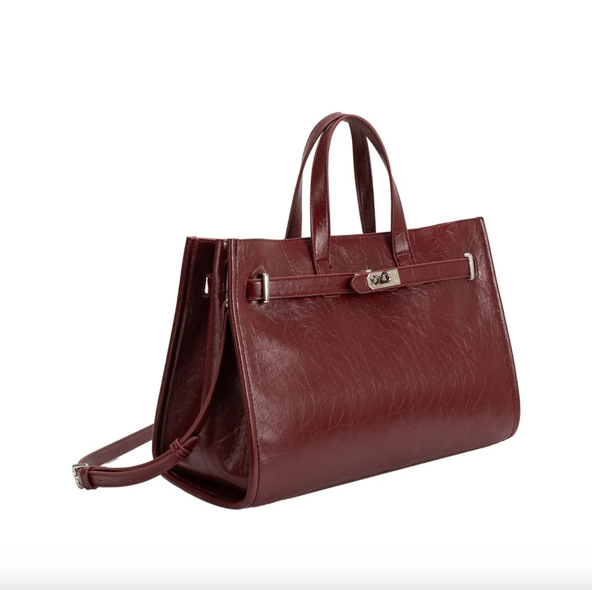 Melie Bianco Burgundy Vegan Leather Bag