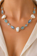 Blue Stone Pendant Necklace