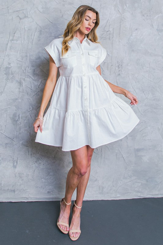 White Denim Dress