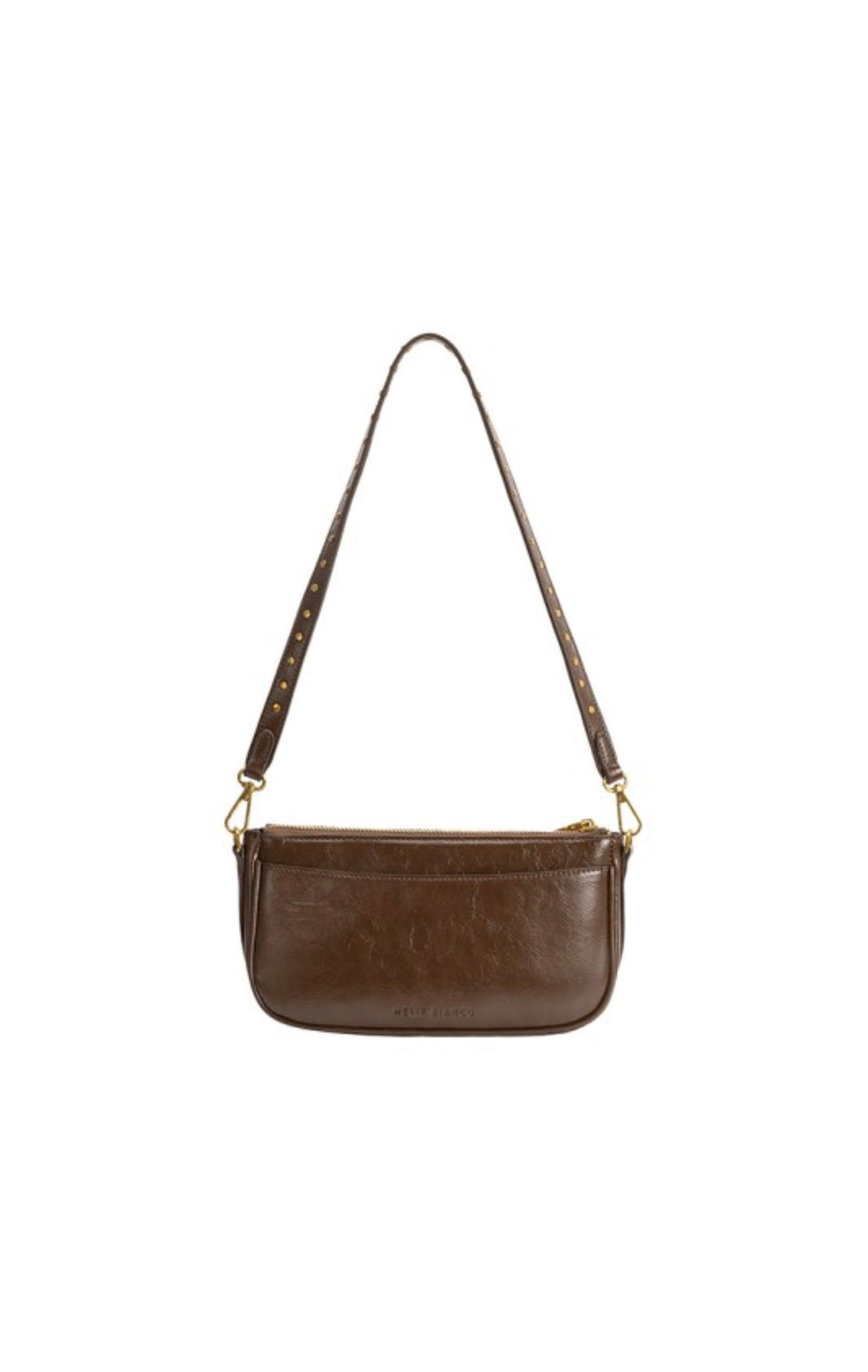 Melie Bianco Espresso Vegan Leather Shoulder Bag