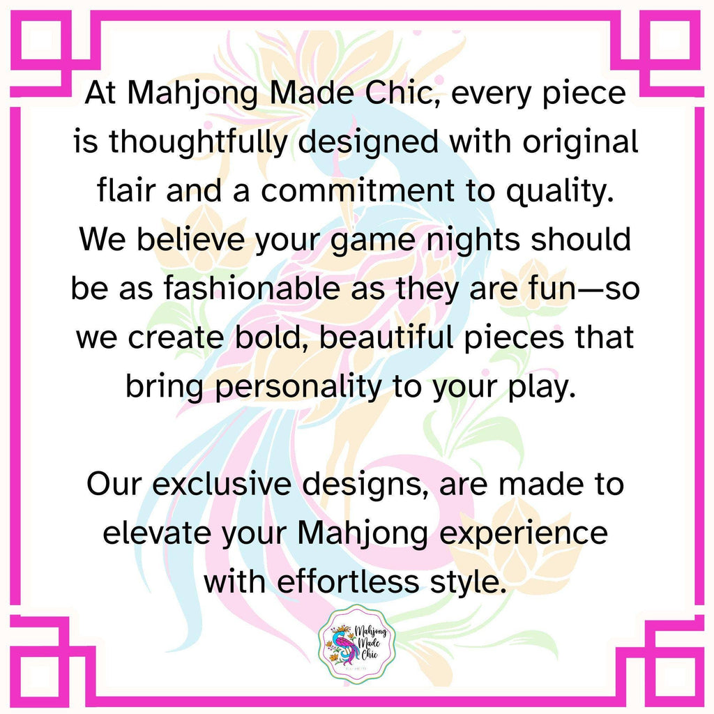 Birdie Blossom Pink & Turquoise Mahjong Tablecloth