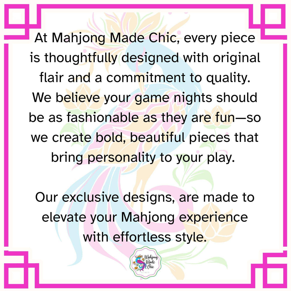 Birdie Blossom Pink & Turquoise Mahjong Tablecloth