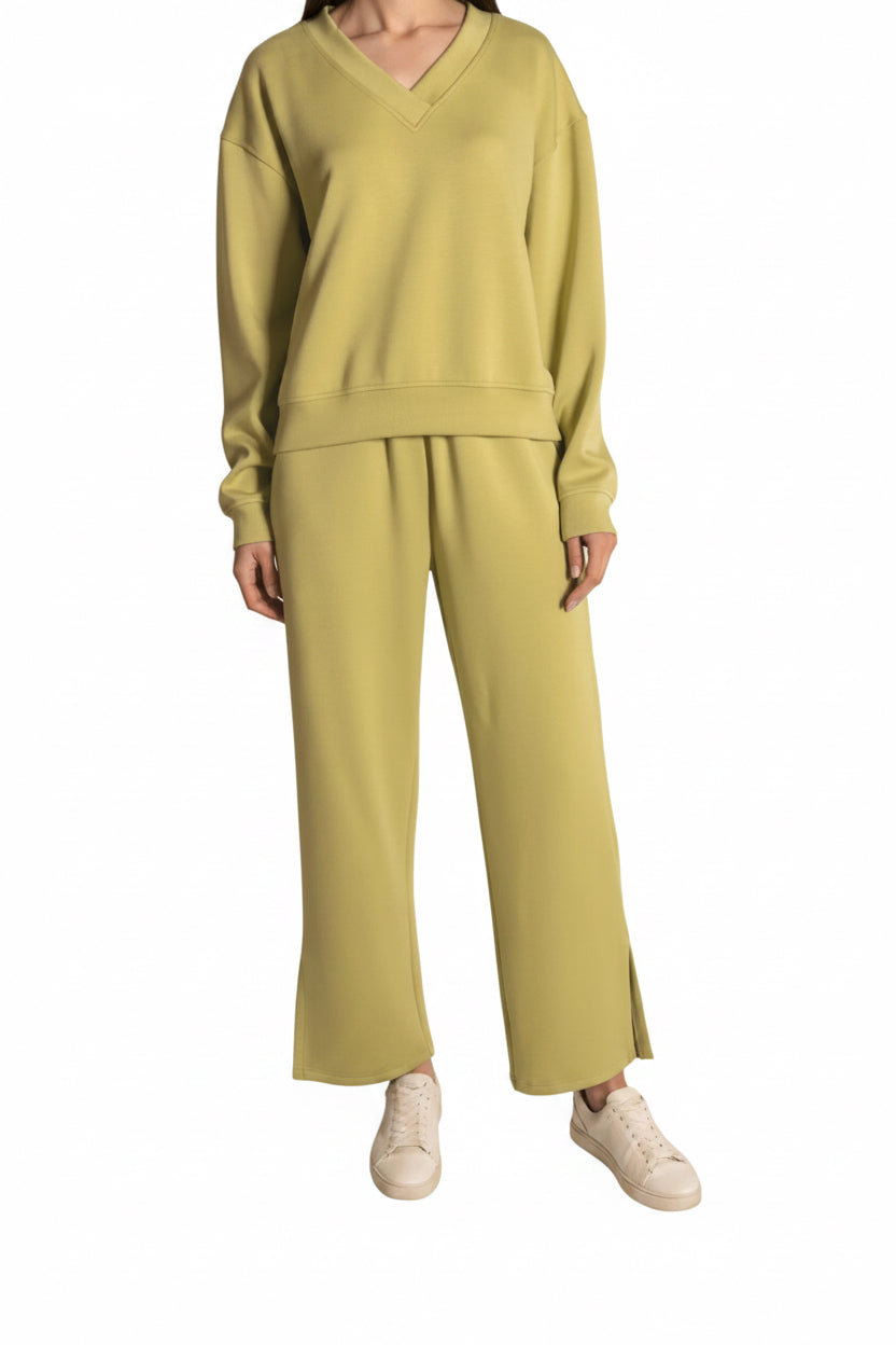 Lemon Grass Butter Wide Leg Pants
