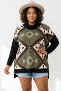 Olive & Cream Medallion Print Sweater
