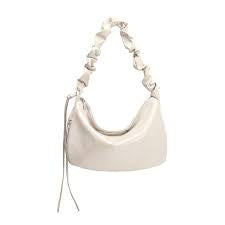 Ivory Vegan Leather Shoulder Bag