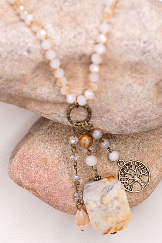Blush Natural Stone Necklace