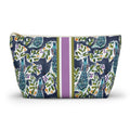 Britt Mills Peacock Garden Mahjong Tile Pouch: White zipper / Large