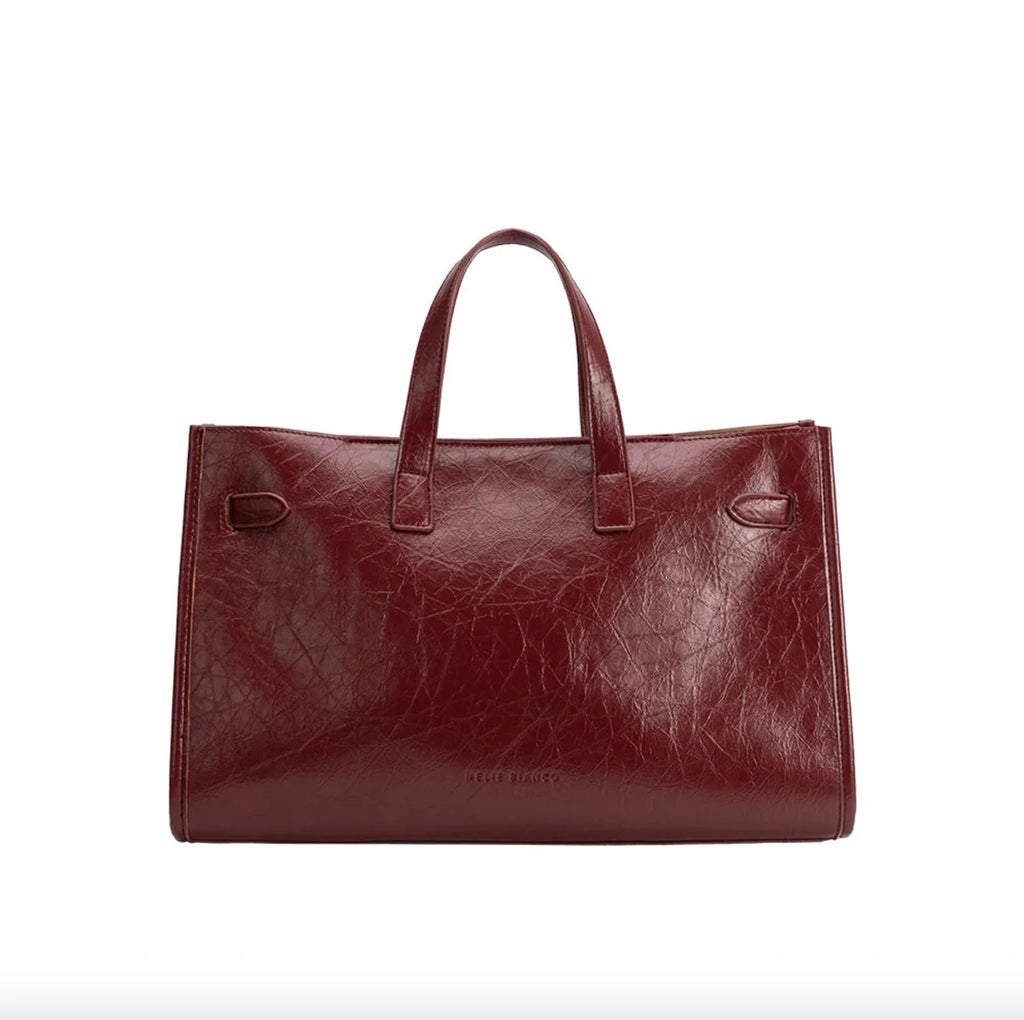 Melie Bianco Burgundy Vegan Leather Bag
