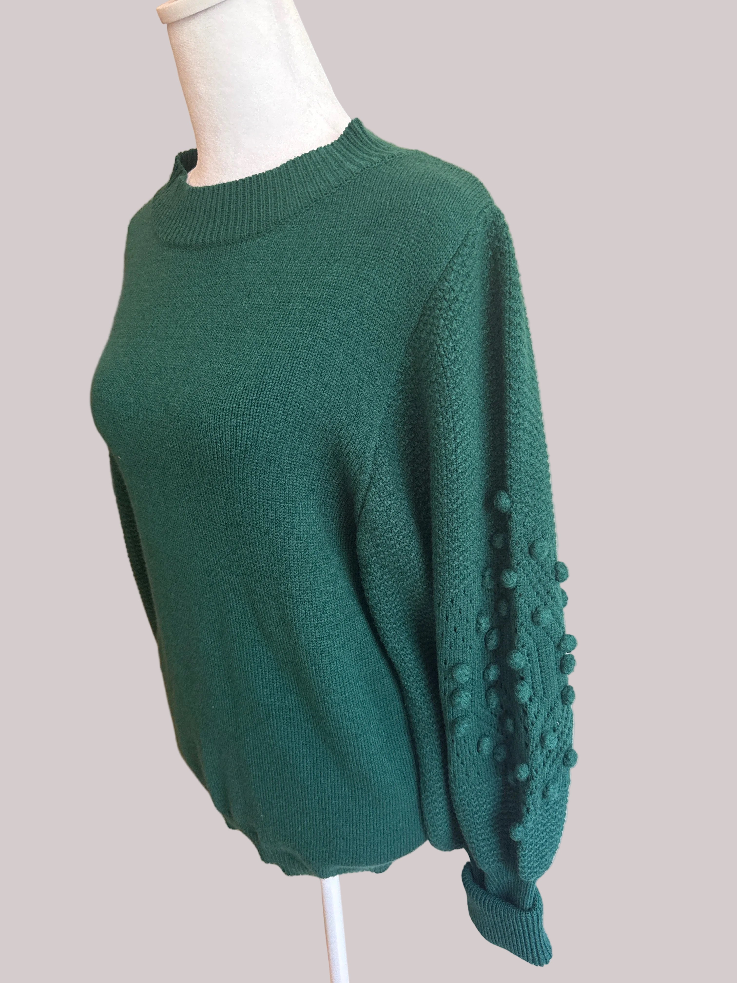 Textured Sleeve Sweater