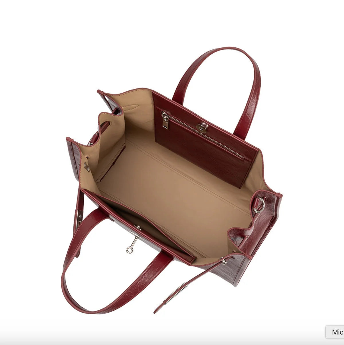 Melie Bianco Burgundy Vegan Leather Bag