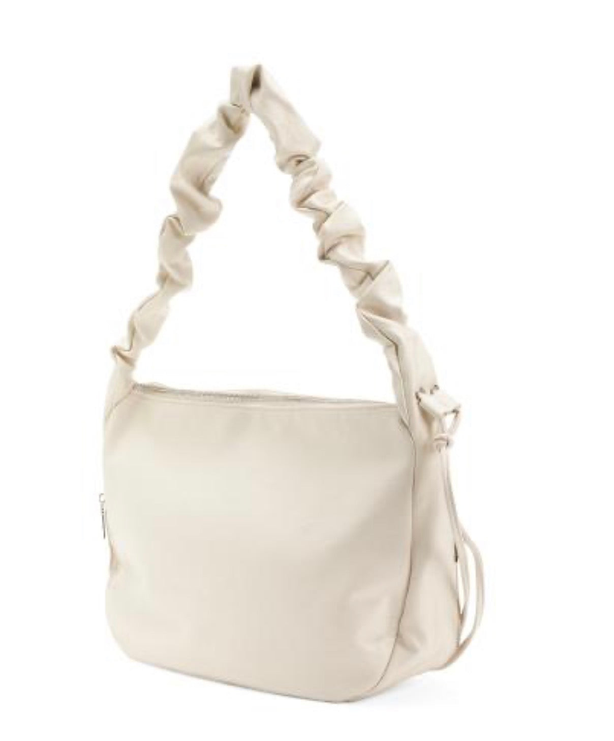 Ivory Vegan Leather Shoulder Bag