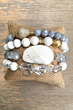 White Stone Bracelet