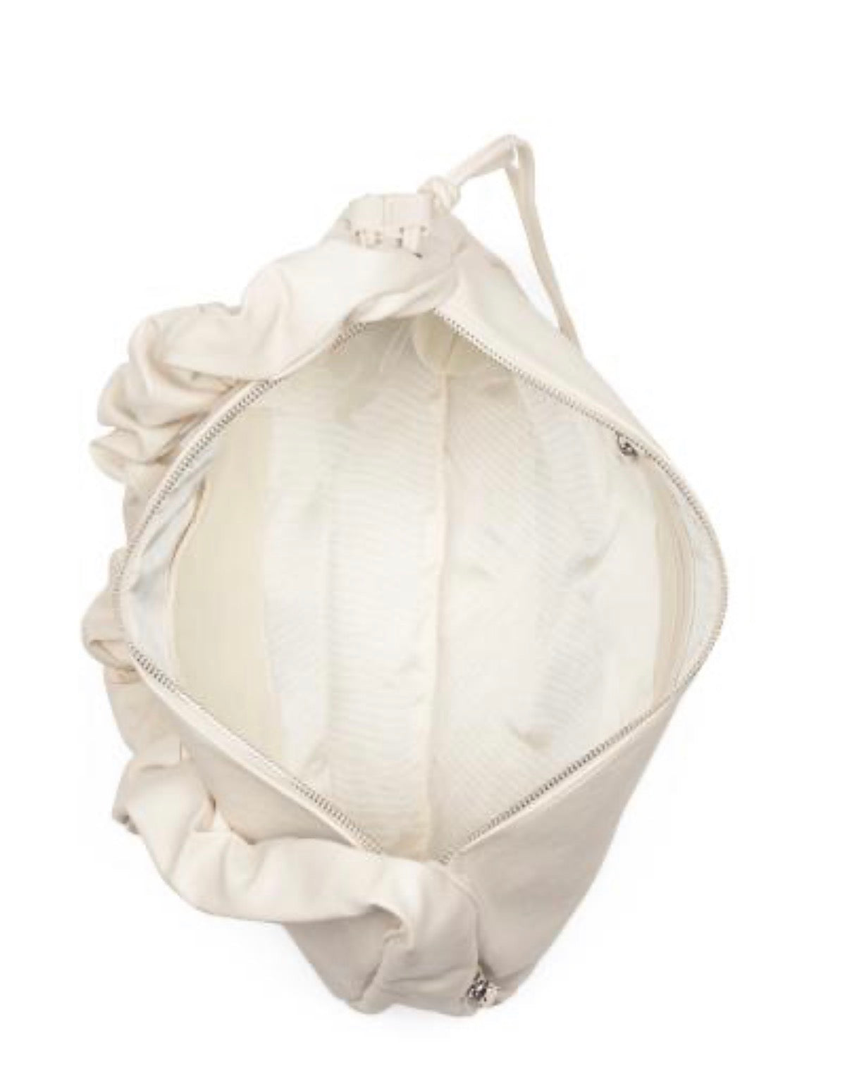 Ivory Vegan Leather Shoulder Bag
