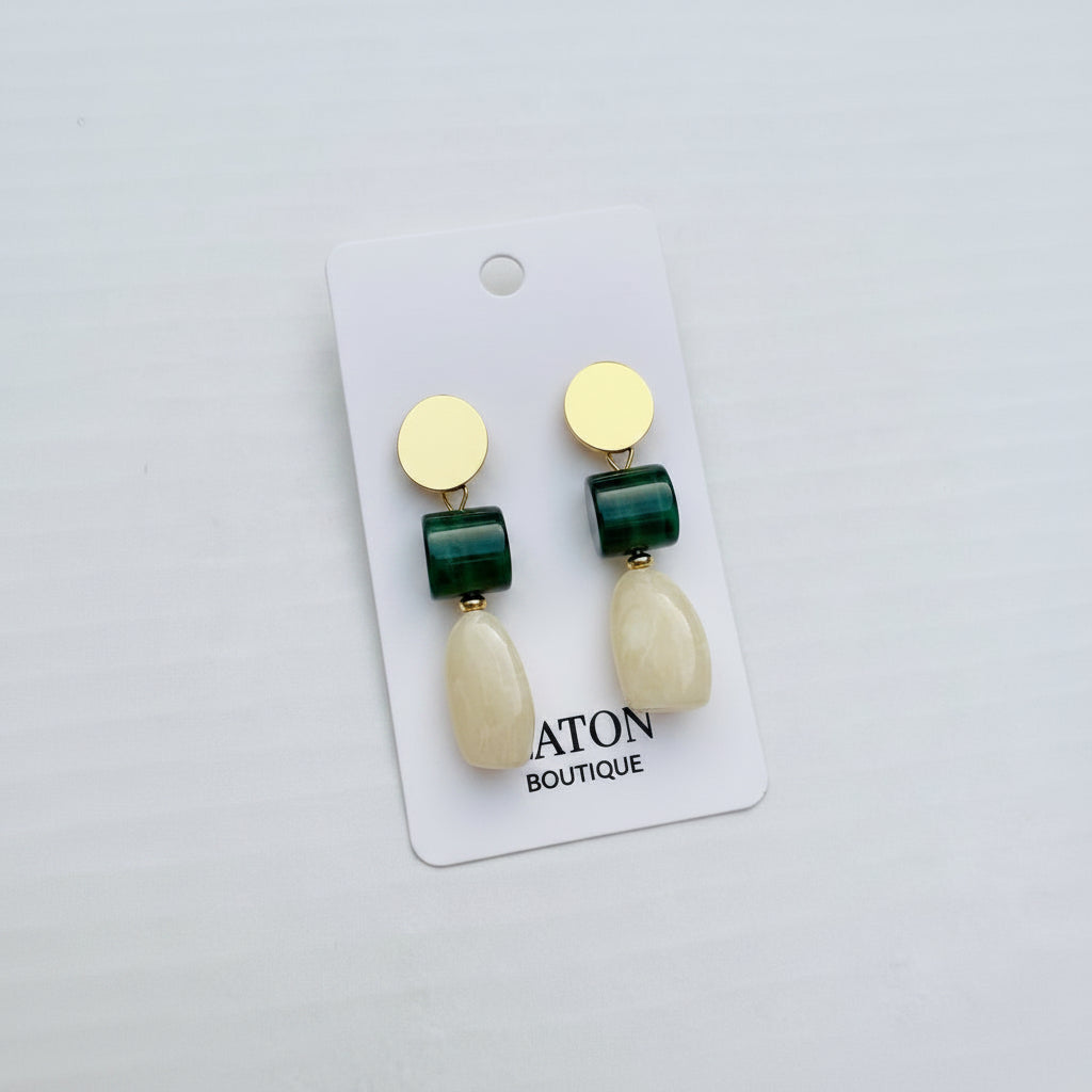 Resin Multi-Shape Layered Earrings