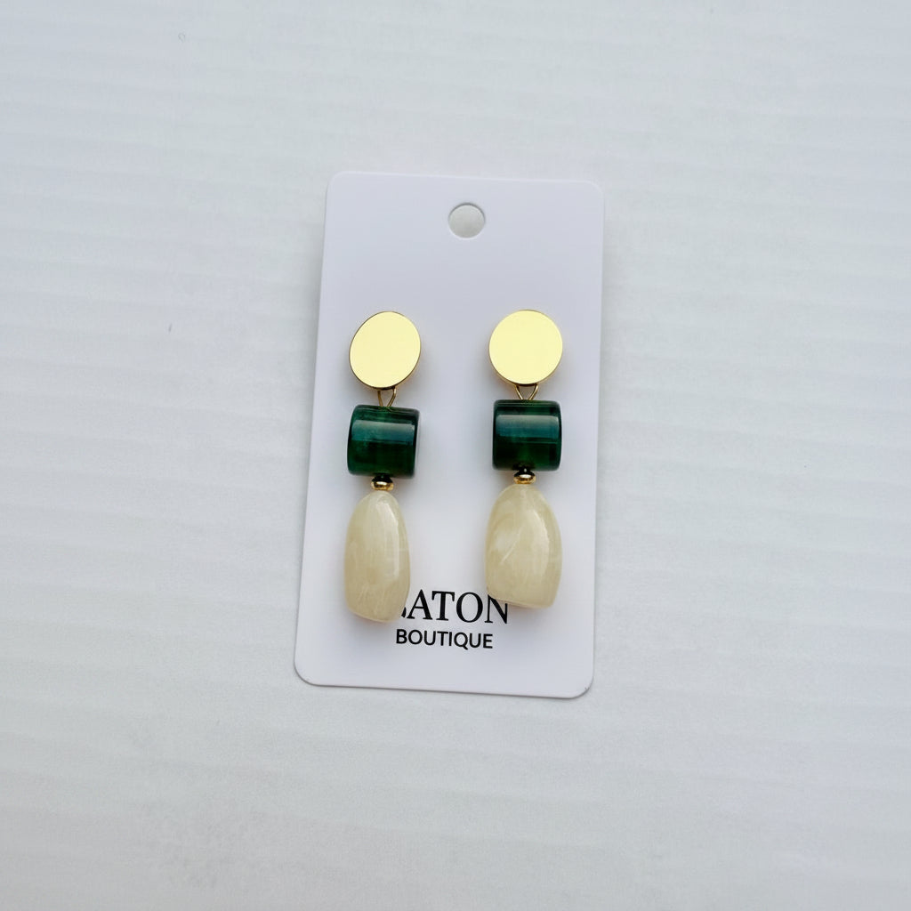 Resin Multi-Shape Layered Earrings