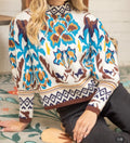 Abstract Multi-Color Sweater