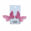 Pink Butterfly Dangle Earrings