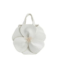 Flower Vegan Top Handle Bag Ivory