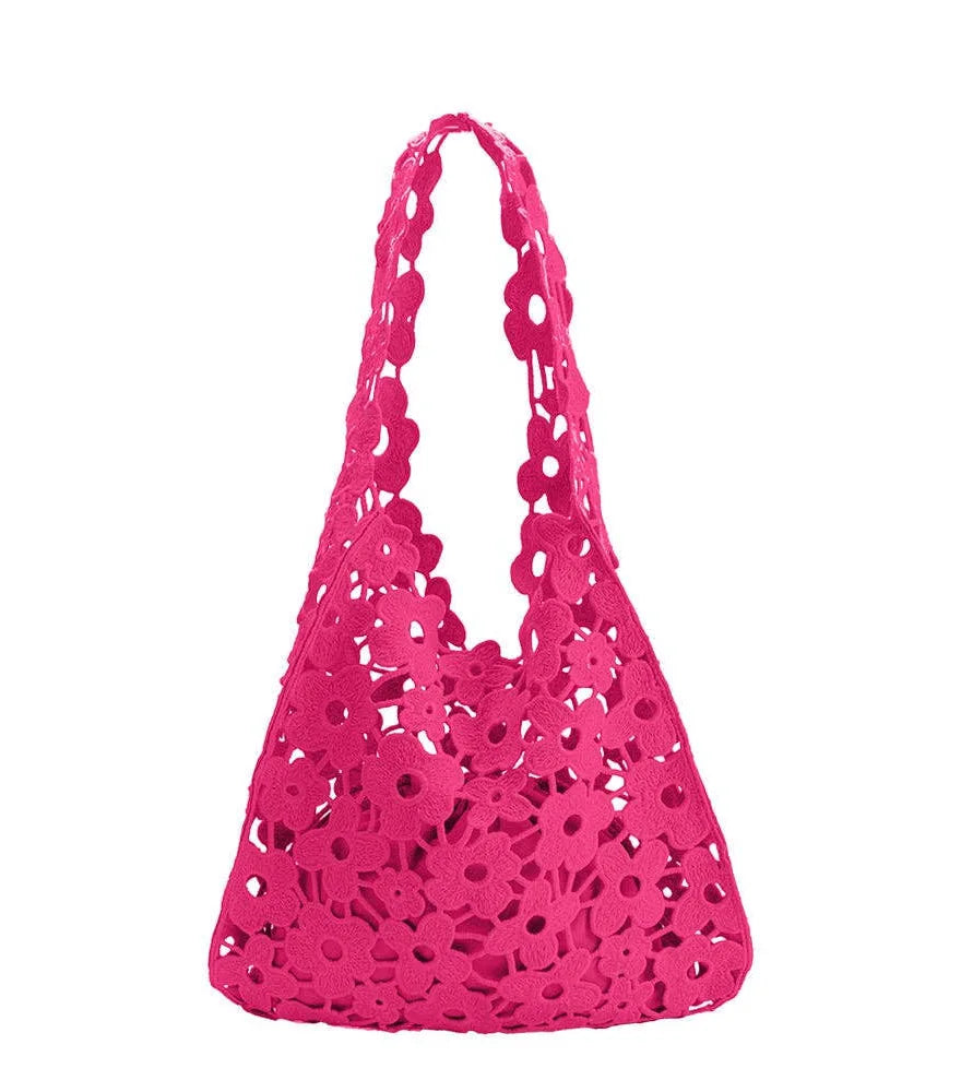 Aster Pink Cotton Shoulder Bag