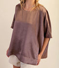 Round Neck Top in Mocha