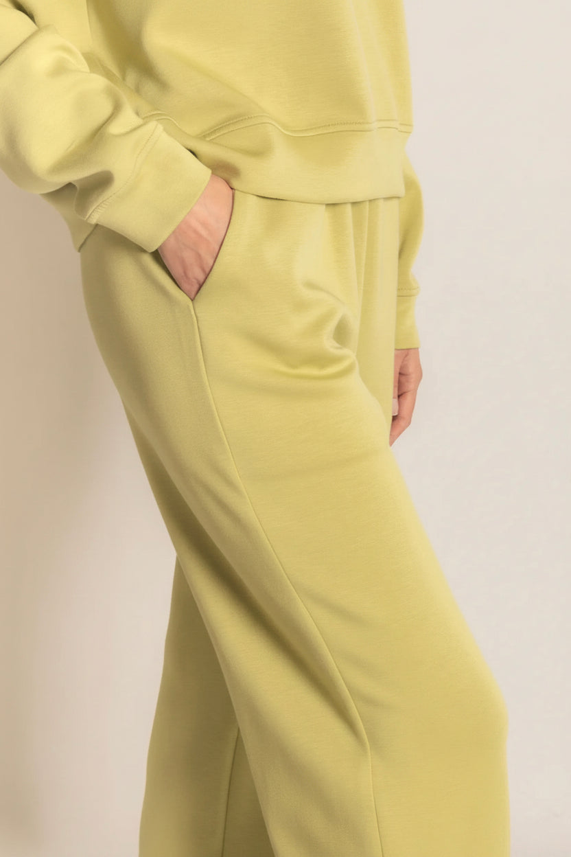Lemon Grass Butter Wide Leg Pants