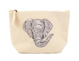 Elephant Print Cosmetic Bag